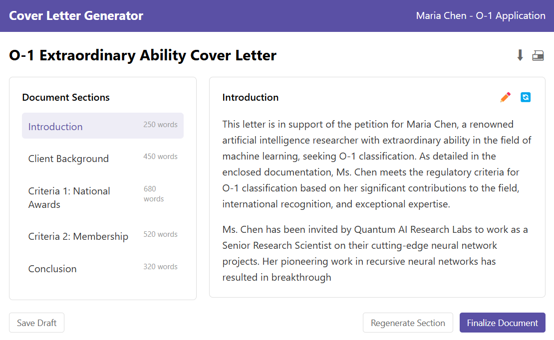 Petition Letter Generation